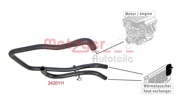 METZGER 2420111 Kühlerschlauch